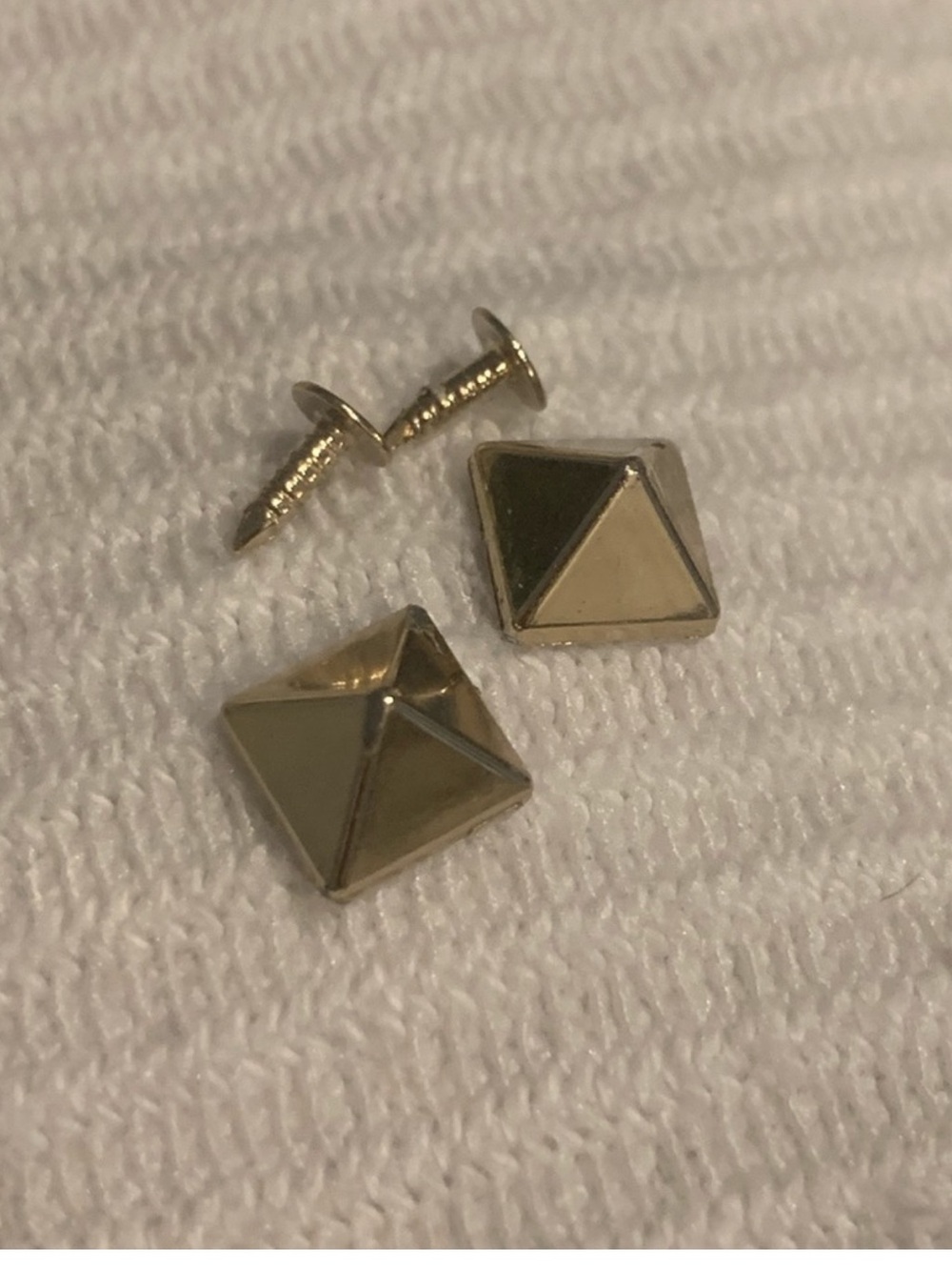Auth Valentino Gold Pyramid Studs .Could be used for fixing bags or shoes .